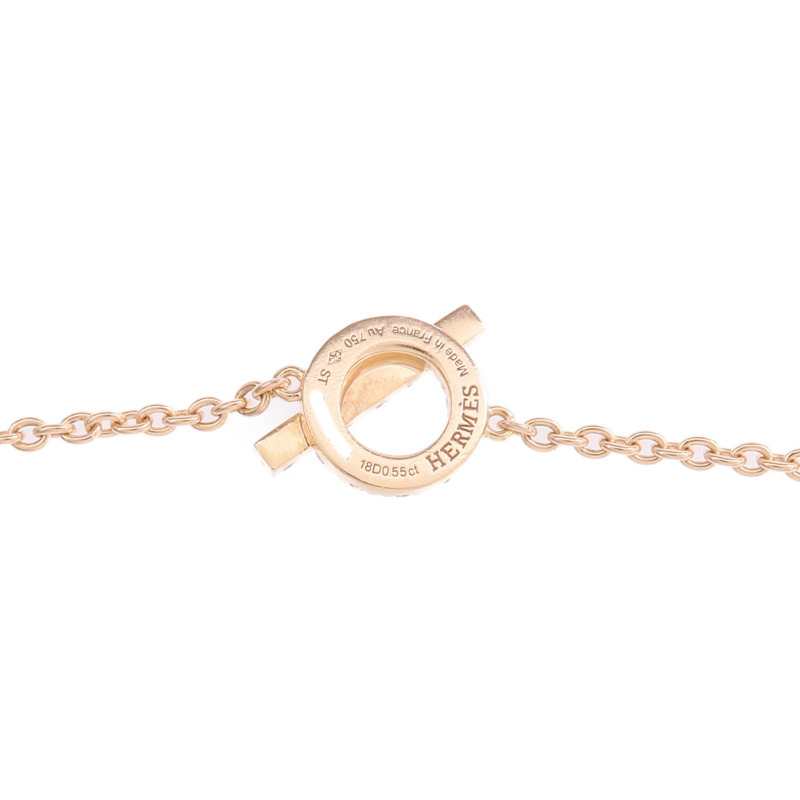 HERMES 18K玫瑰金Finesse Bracelet鑽石手鏈-6