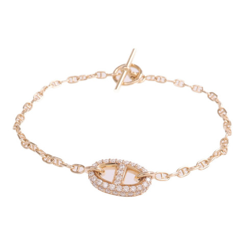 HERMES 18K玫瑰金Farandole Bracelet鑽石手鏈
