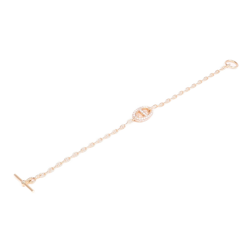 HERMES 18K玫瑰金Farandole Bracelet鑽石手鏈-7