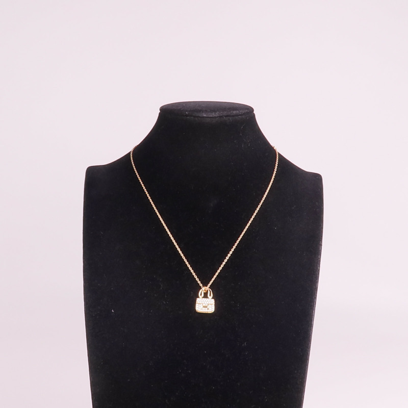 HERMES 18K玫瑰金Amulettes Constance Pendant鑽石項鍊-7