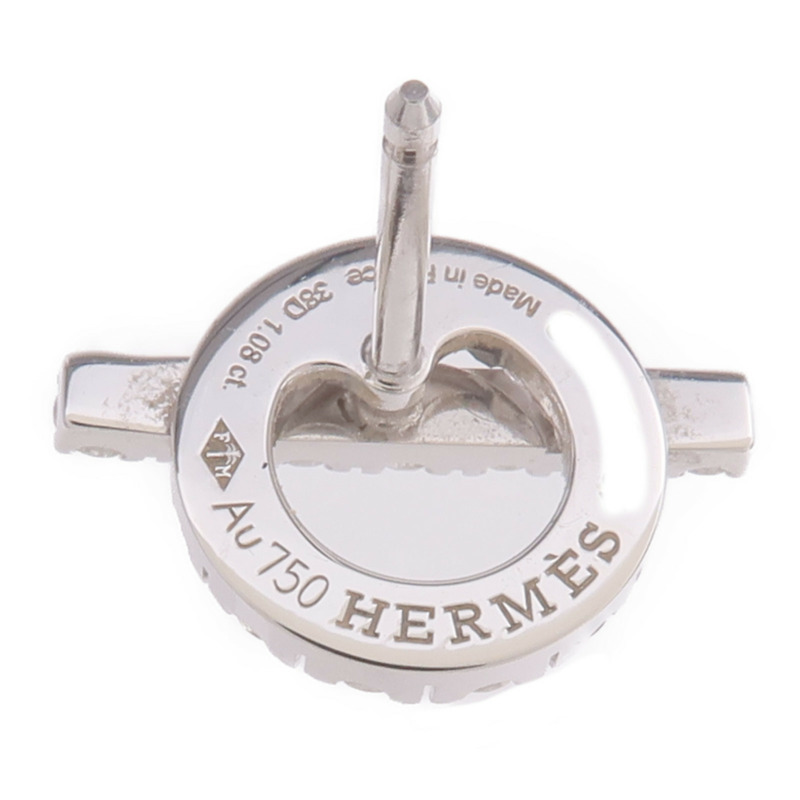 HERMES 18K白金Finesse Earrings鑽石耳環-3