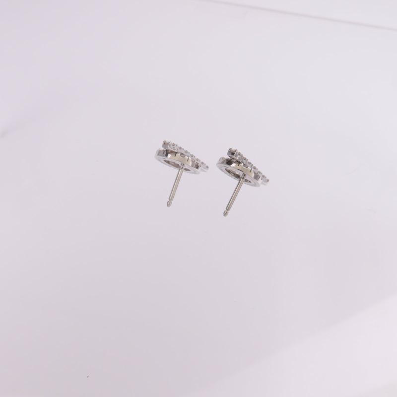 HERMES 18K白金Finesse Earrings鑽石耳環-4