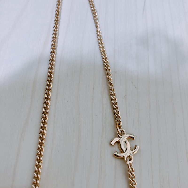 TK1997  香奈兒字母 金 水晶拼星星 頸鏈 Chanel Gold X Crystal Letters with Stars Necklace-8