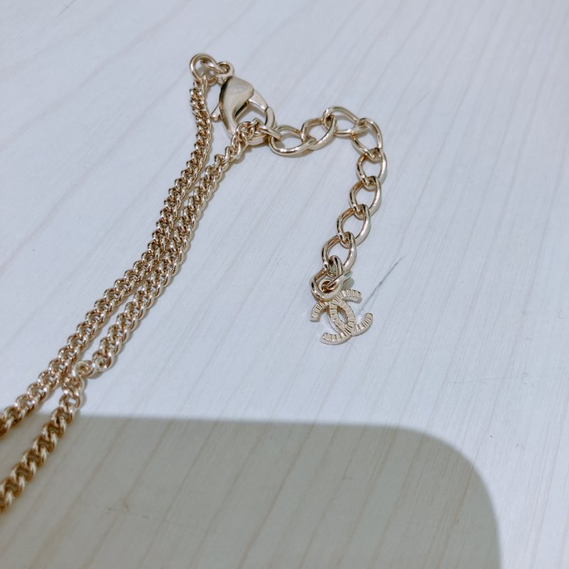 TK1997  香奈兒字母 金 水晶拼星星 頸鏈 Chanel Gold X Crystal Letters with Stars Necklace-10