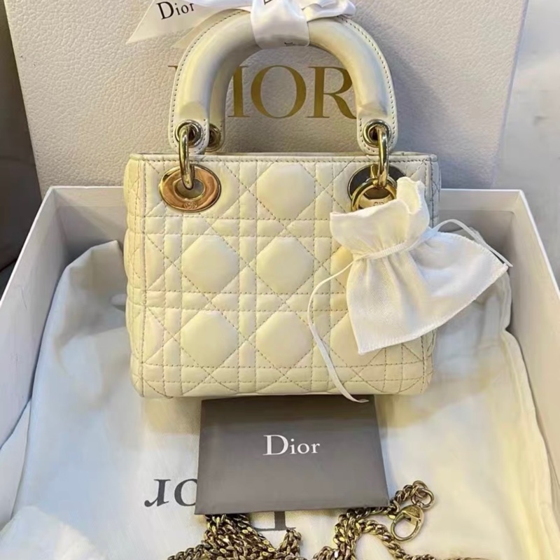Dior Lady Dior 戴妃 三格 白金保值款-1