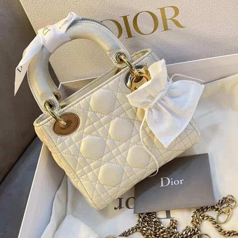 Dior Lady Dior 戴妃 三格 白金保值款-3