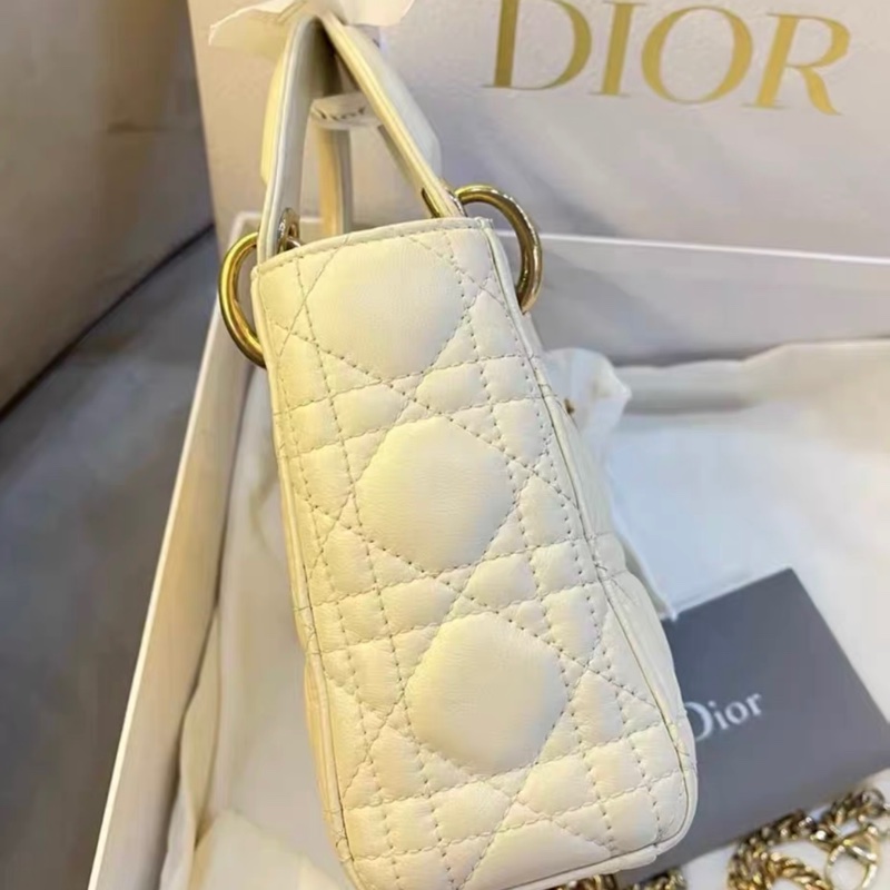 Dior Lady Dior 戴妃 三格 白金保值款-5