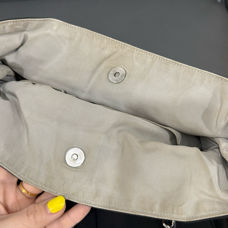 Chanel香奈兒 黑色牛仔抽繩 燒賣托特tote 13開有卡。-5