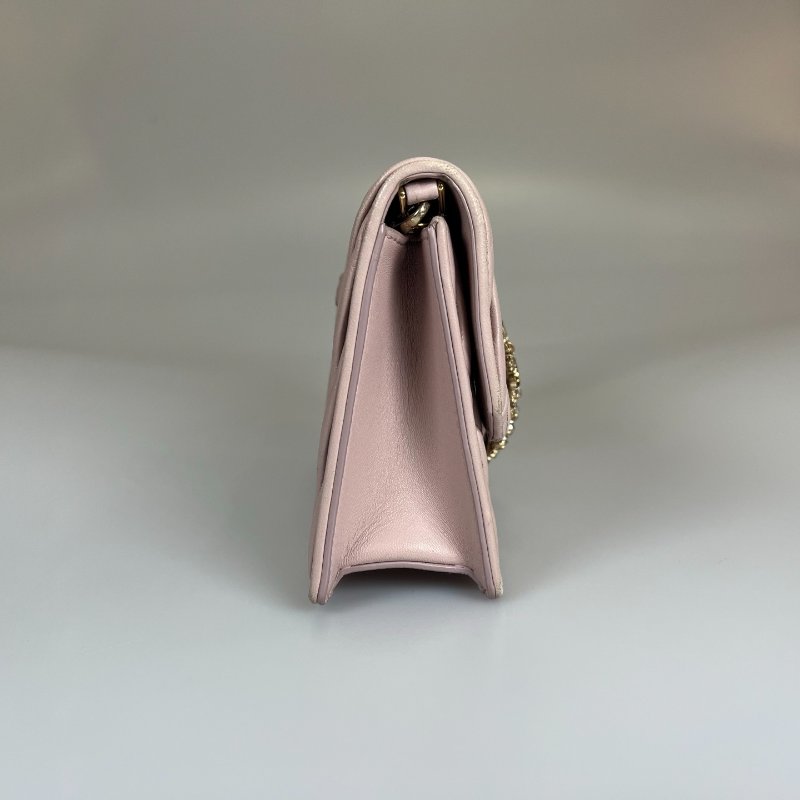 MIUMIU 粉花卉水鑽包-2