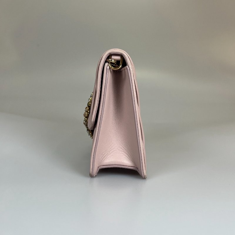 MIUMIU 粉花卉水鑽包-3