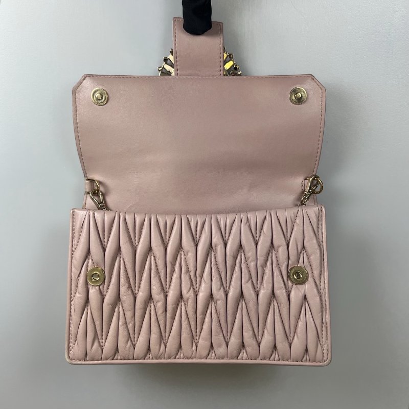 MIUMIU 粉花卉水鑽包-5