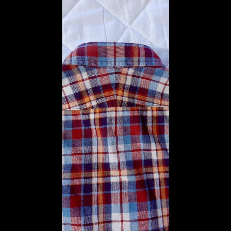 絕版BURBERRY 博柏利 BLACK LABEL 黑標 戰馬 男格紋法蘭絨長袖襯衫2號-3