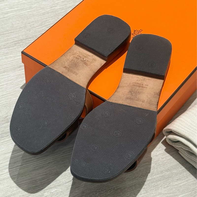 Hermès Oran 經典H拖 40號🔥9成新-2