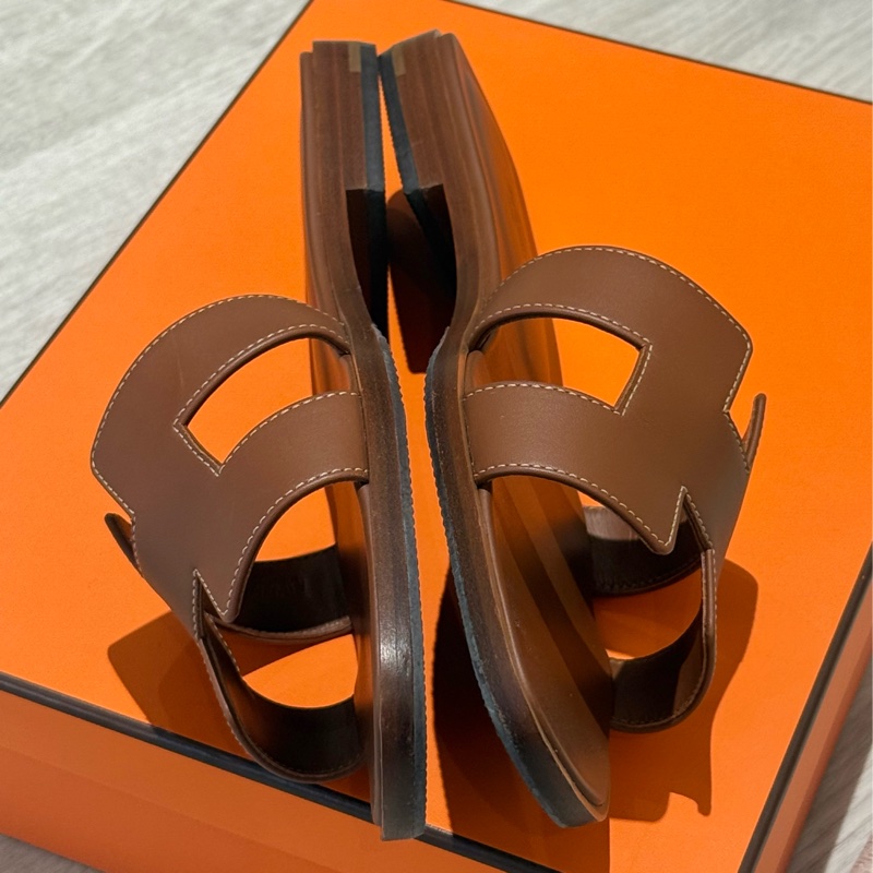 Hermès Oran 經典H拖 40號🔥9成新-3