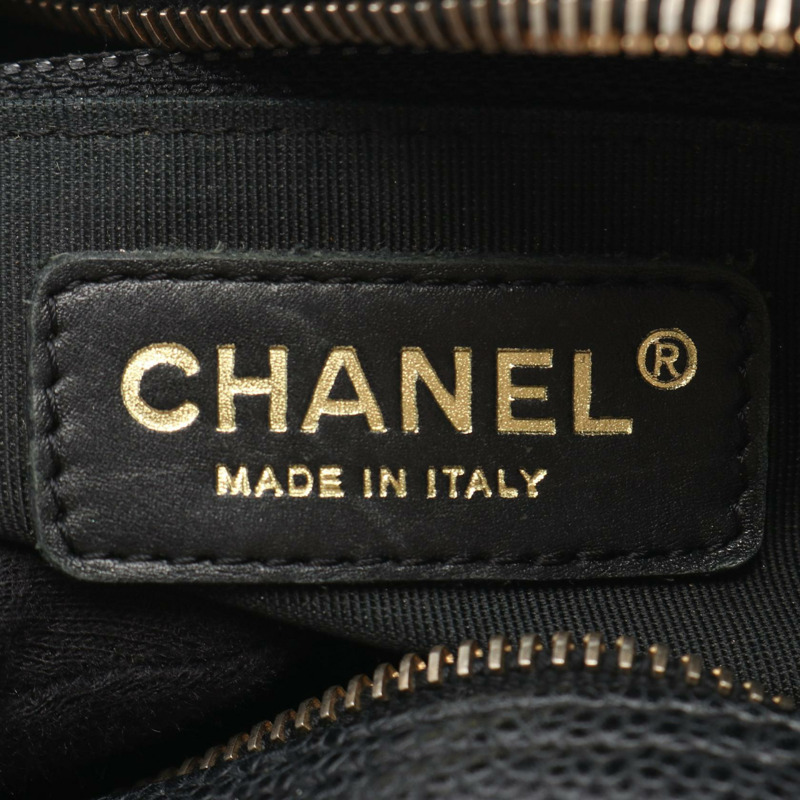 香奈兒 (CHANEL) Matelasse 手袋，粒面小牛皮，黑色，金色五金，二手，女士 Coco CC 款-3
