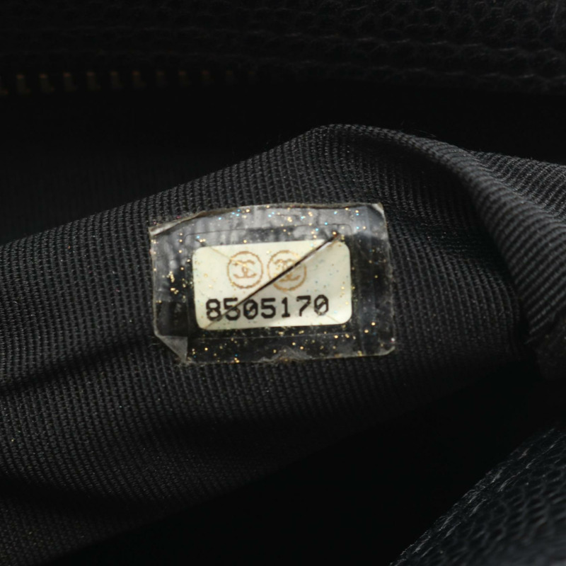 香奈兒 (CHANEL) Matelasse 手袋，粒面小牛皮，黑色，金色五金，二手，女士 Coco CC 款-4