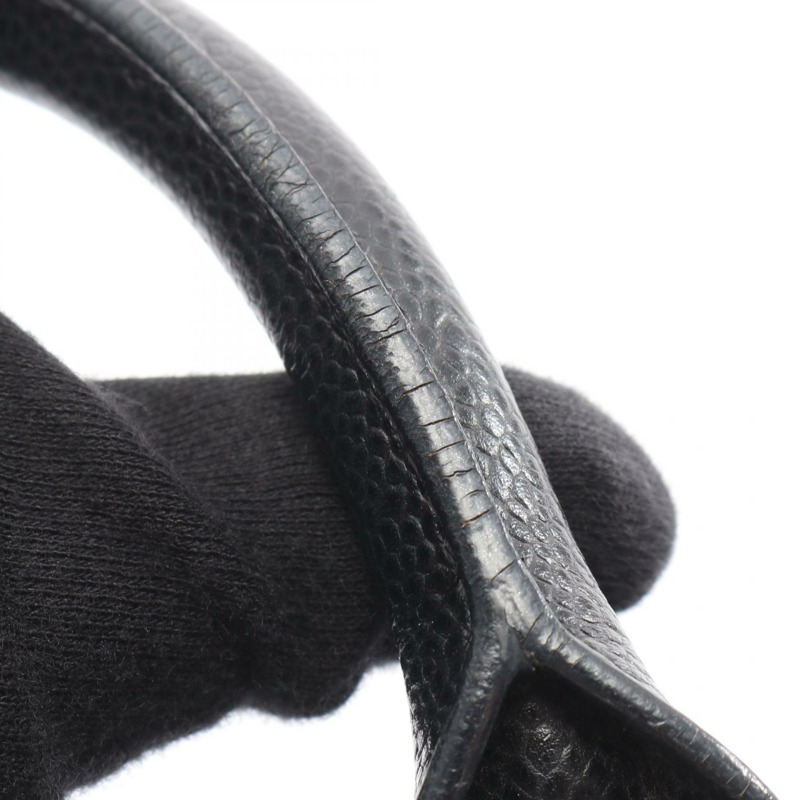 香奈兒 (CHANEL) Matelasse 手袋，粒面小牛皮，黑色，金色五金，二手，女士 Coco CC 款-7