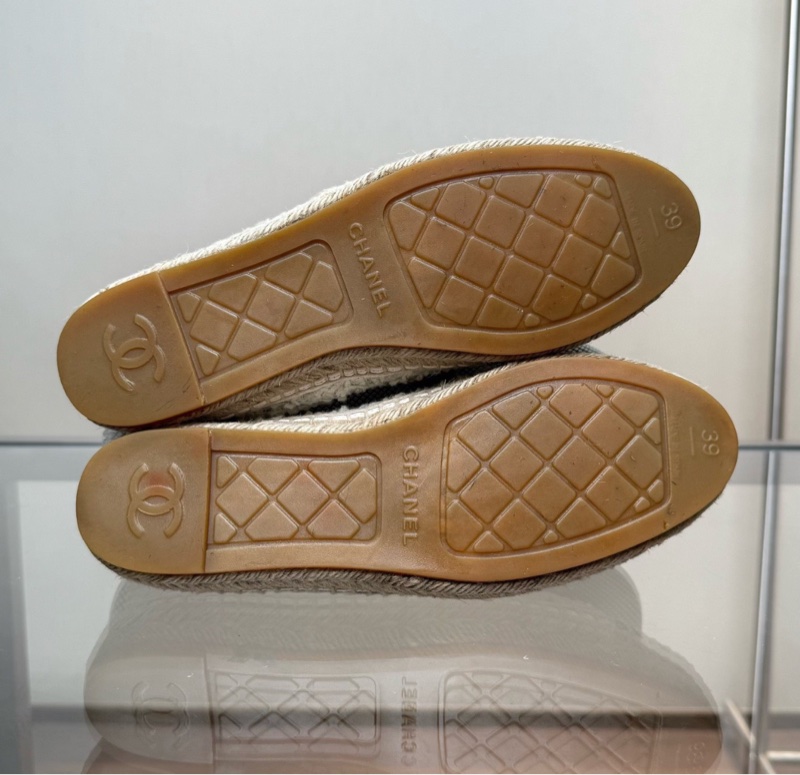 【經典款式❗️狀況超好❗️低價優惠】Chanel香奈兒草編漁夫鞋-6