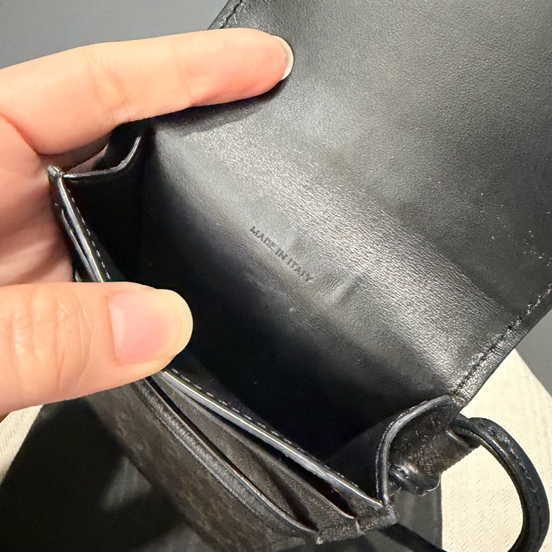 CELINE 老花 翻蓋 手機包 斜背包 黑-12