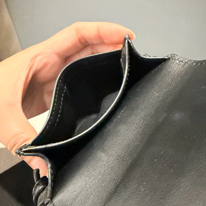 CELINE 老花 翻蓋 手機包 斜背包 黑-14