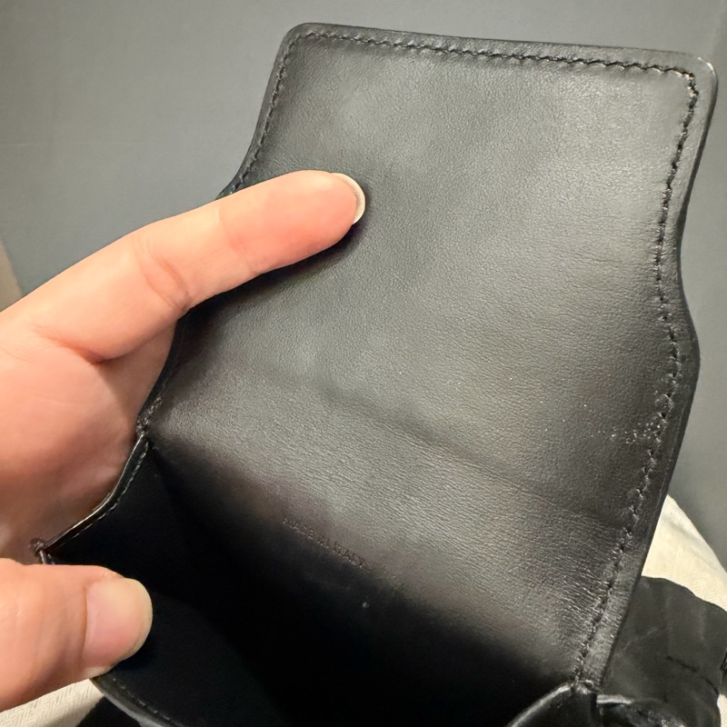 CELINE 老花 翻蓋 手機包 斜背包 黑-17