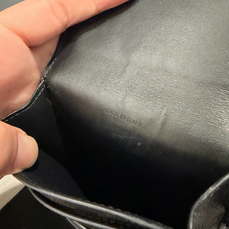 CELINE 老花 翻蓋 手機包 斜背包 黑-19