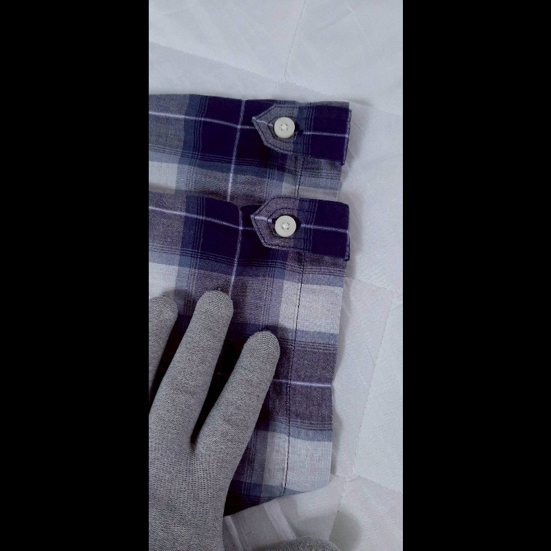 絕版BURBERRY 博柏利 BLACK LABEL 黑標 戰馬 男格紋短袖襯衫2號-5