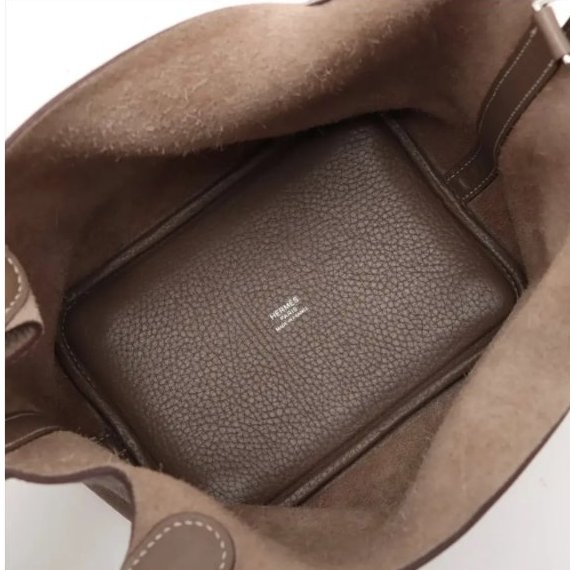 愛馬仕 Hermes Picotin Lock 18 大象灰 Etoupe Clemence 皮 菜籃子 菜籃包 水桶包 手挽袋 手提包 鈀金扣 PHW-6