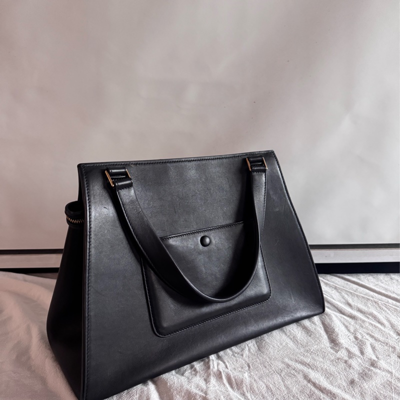 Old Celine Edge Bag Medium 黑奶茶配色-1