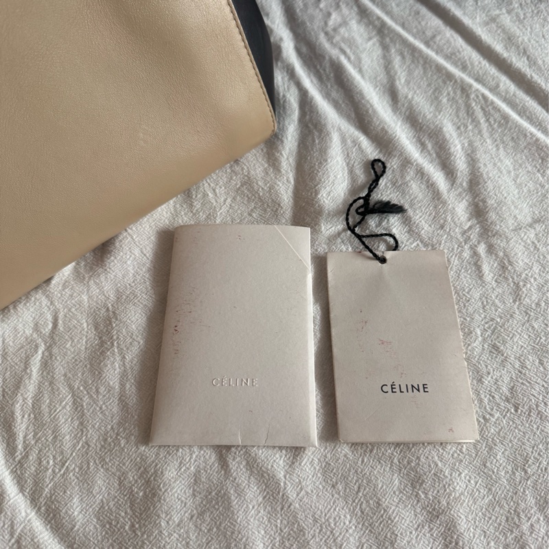 Old Celine Edge Bag Medium 黑奶茶配色-10