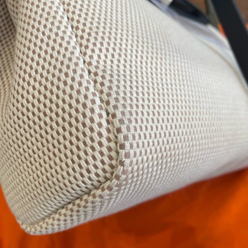 Hermes愛馬仕herbag帆布熊貓黑白拼色手提單肩包原始好成色-6