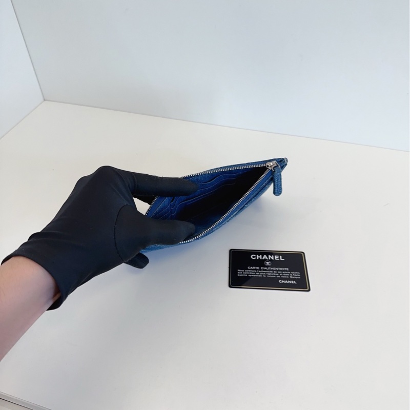 【99新🆕】Chanel 漸變牛仔銀扣👖長款拉鍊錢包 卡包 手拿包-7