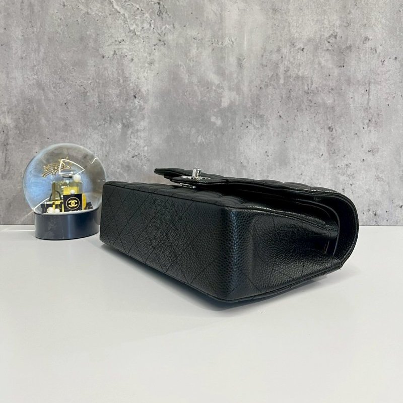 Chanel CF23 黑銀荔枝牛-5