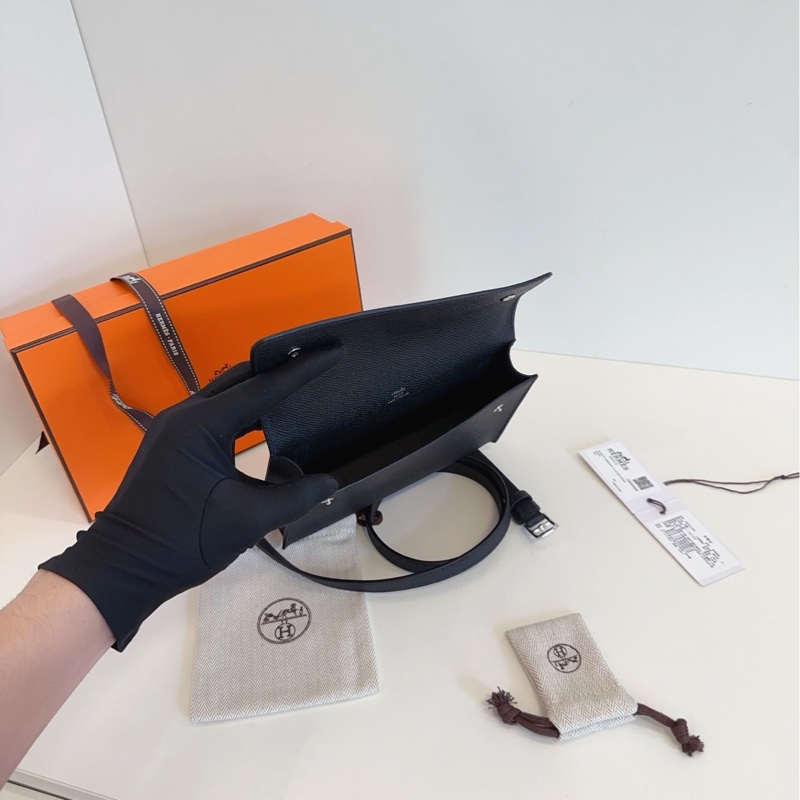 【未使用全套🧡🆕】Hermes黑銀snap wallet小方塊盒子包 斜挎包-5