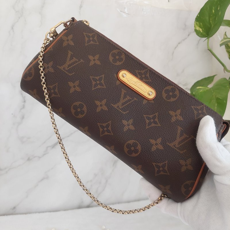 LV  M95567 EVA 原花金牌金鍊手提包/肩背包/斜背包/晚宴包/腋下包 /麻將包-10