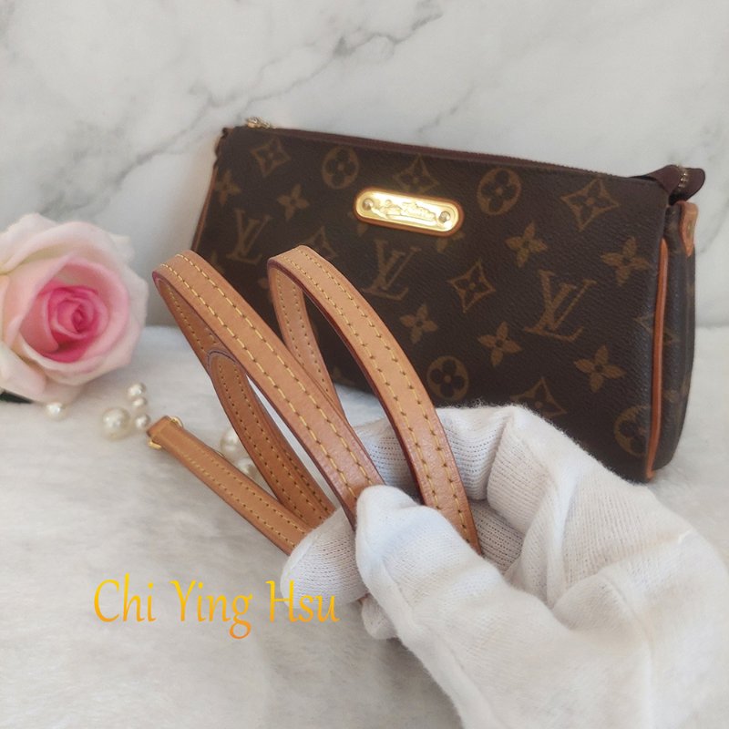 LV  M95567 EVA 原花金牌金鍊手提包/肩背包/斜背包/晚宴包/腋下包 /麻將包-13