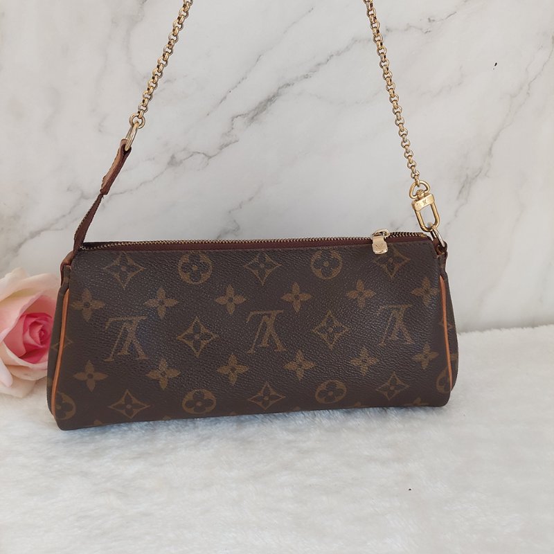 LV  M95567 EVA 原花金牌金鍊手提包/肩背包/斜背包/晚宴包/腋下包 /麻將包-18