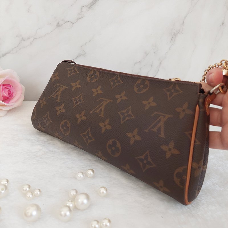 LV  M95567 EVA 原花金牌金鍊手提包/肩背包/斜背包/晚宴包/腋下包 /麻將包-23