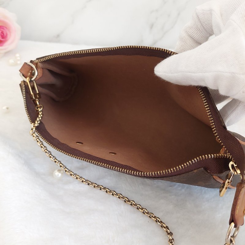 LV  M95567 EVA 原花金牌金鍊手提包/肩背包/斜背包/晚宴包/腋下包 /麻將包-38