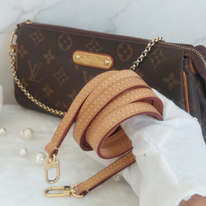 LV  M95567 EVA 原花金牌金鍊手提包/肩背包/斜背包/晚宴包/腋下包 /麻將包-46