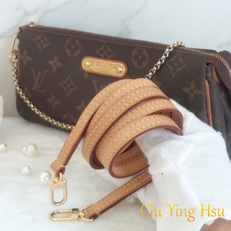 LV  M95567 EVA 原花金牌金鍊手提包/肩背包/斜背包/晚宴包/腋下包 /麻將包-49