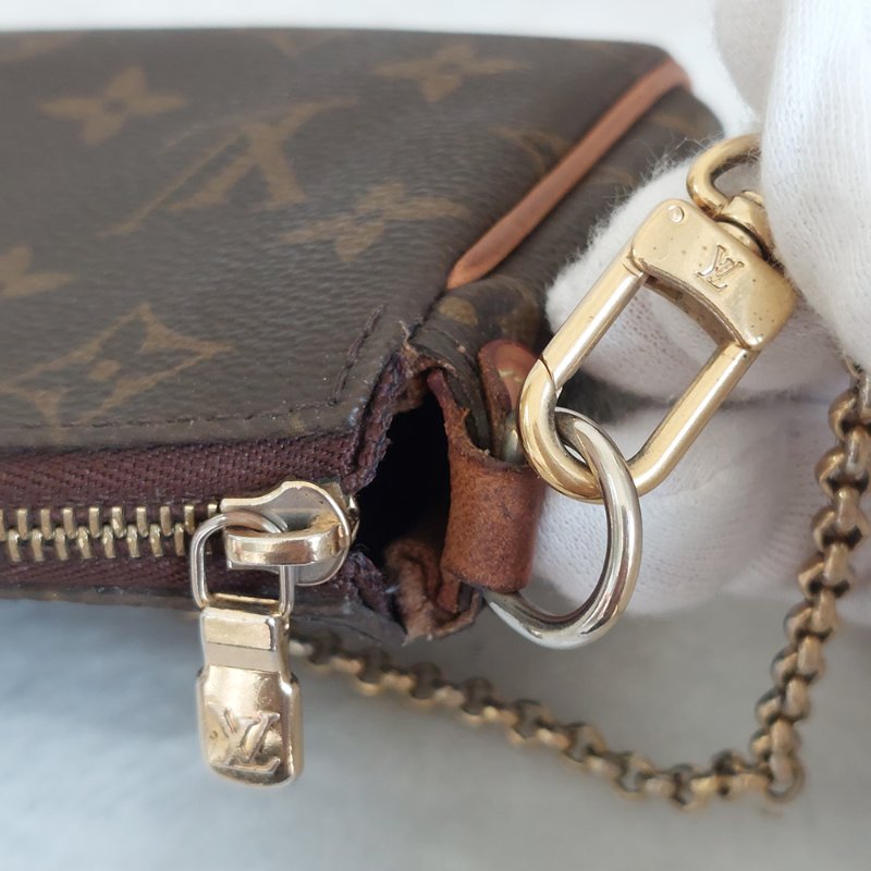 LV  M95567 EVA 原花金牌金鍊手提包/肩背包/斜背包/晚宴包/腋下包 /麻將包-58