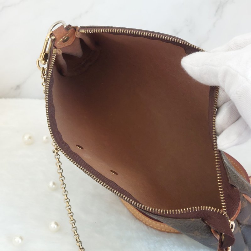 LV  M95567 EVA 原花金牌金鍊手提包/肩背包/斜背包/晚宴包/腋下包 /麻將包-69