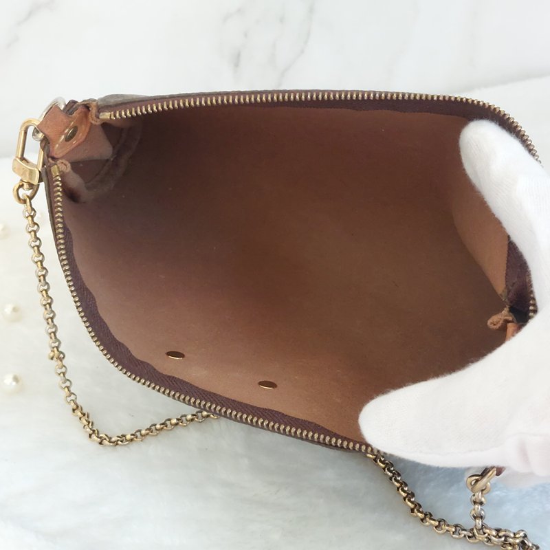 LV  M95567 EVA 原花金牌金鍊手提包/肩背包/斜背包/晚宴包/腋下包 /麻將包-78