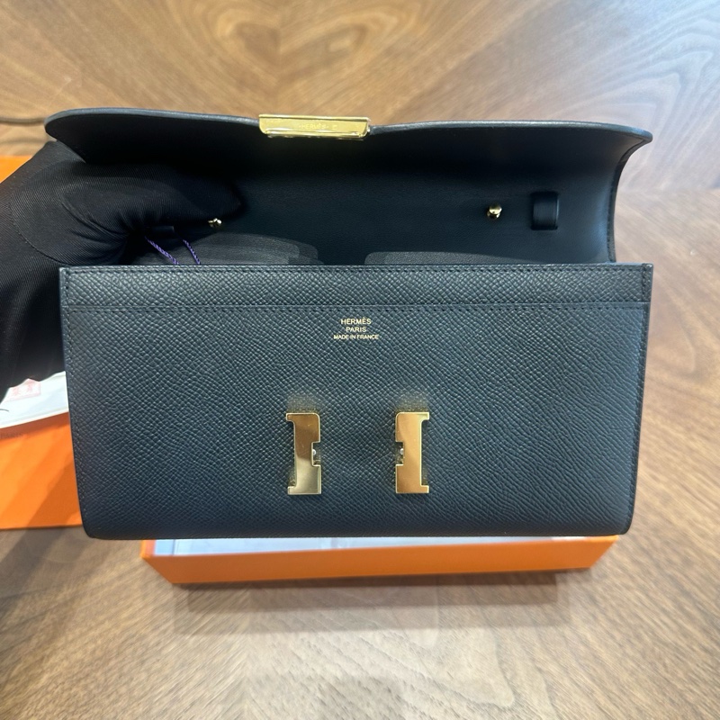 HERMES/愛馬仕康康Togo黑金EP皮W刻24年大全套國行票，閒置新部分原膜在-5