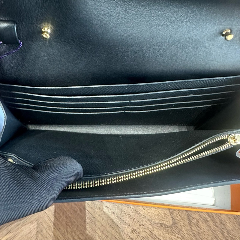 HERMES/愛馬仕康康Togo黑金EP皮W刻24年大全套國行票，閒置新部分原膜在-6