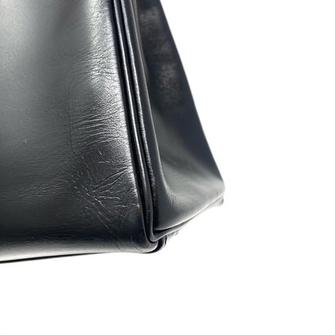 愛馬仕 Kelly 32 Box 皮 黑色 黑金 凱莉包 手提包 肩背包 金扣 GHW-10