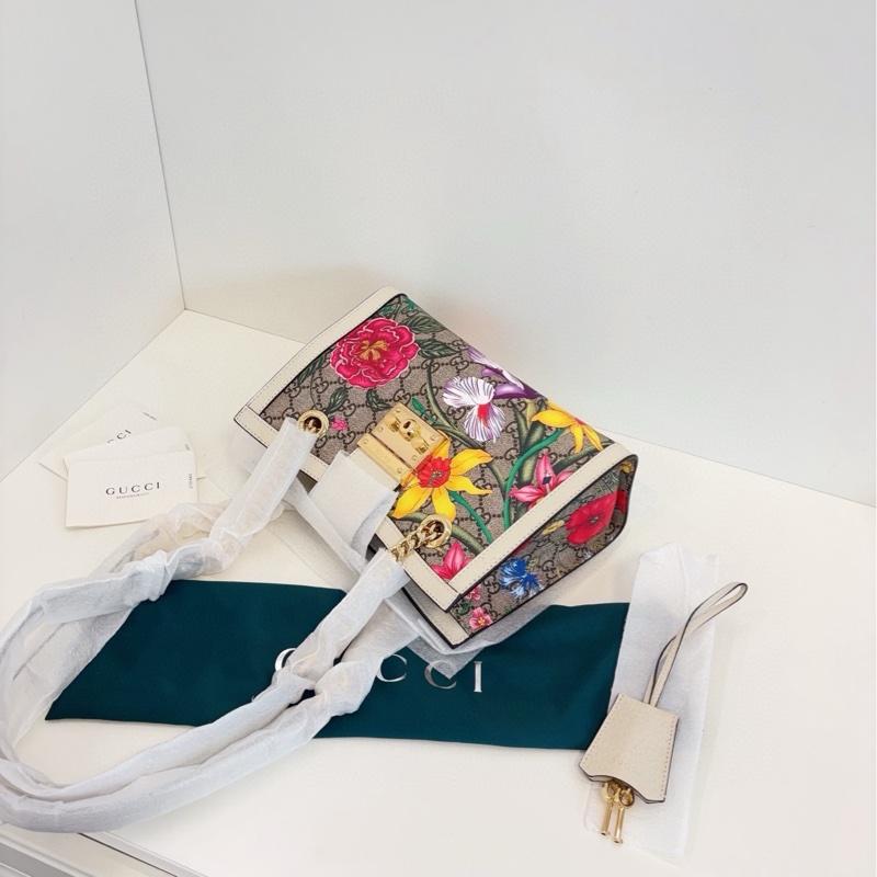 【全新🆕】Gucci Padlock 限量花卉款鏈條包 小號 單肩包-4