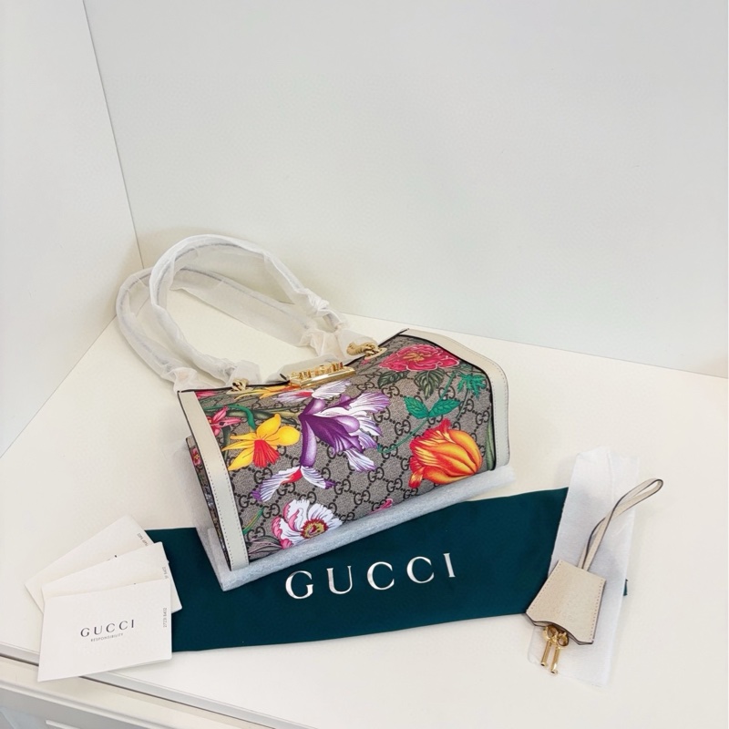 【全新🆕】Gucci Padlock 限量花卉款鏈條包 小號 單肩包-5