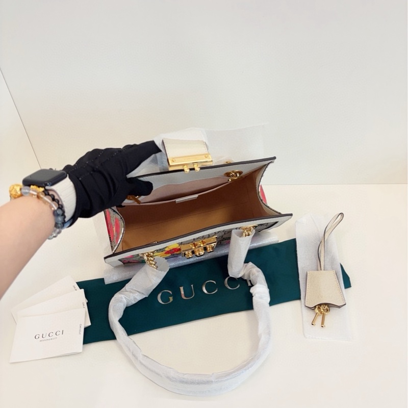 【全新🆕】Gucci Padlock 限量花卉款鏈條包 小號 單肩包-6
